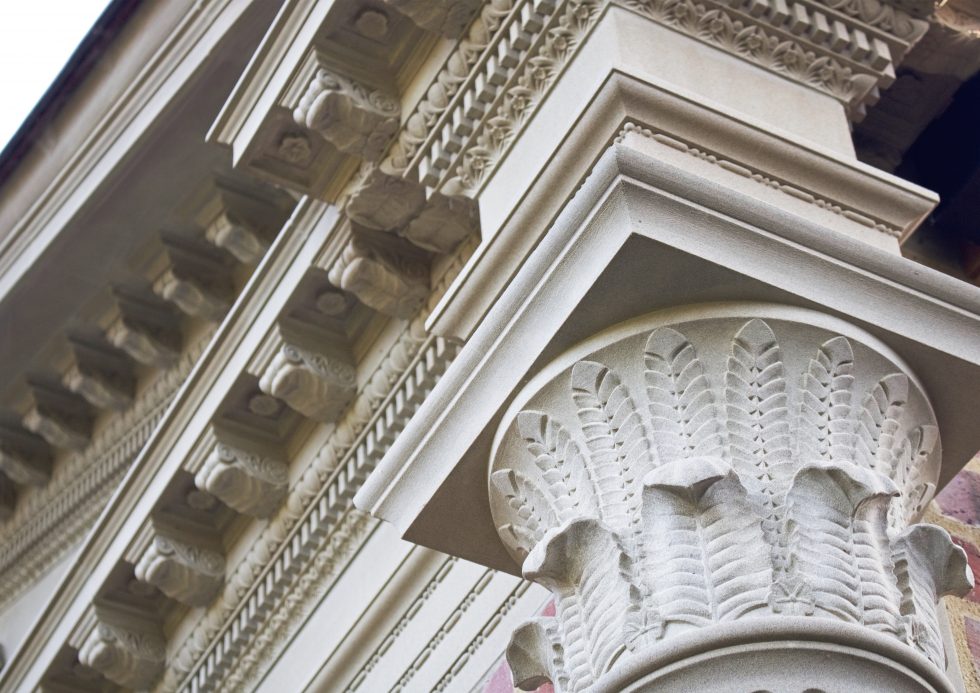 Carved Stone Column Capital - Jonathan Lees Architects